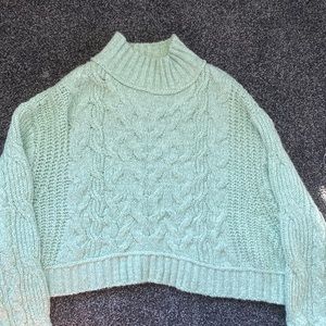 Free People Mock Turtleneck.  Soft, light green.  Medium.